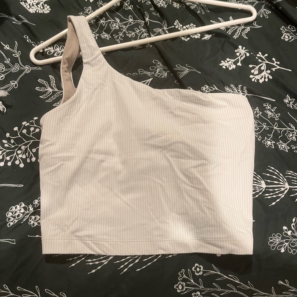 Lululemon Asymmetrical Nulu Ribbed Tank in white